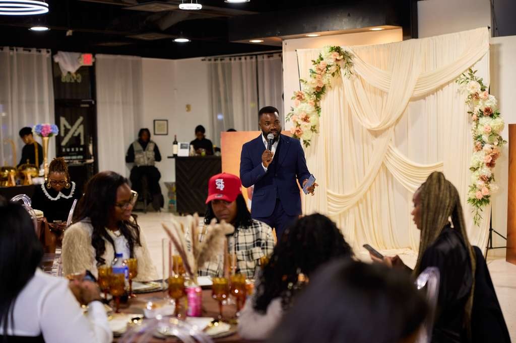 Professional corporate emcee at an Atlanta business celebration