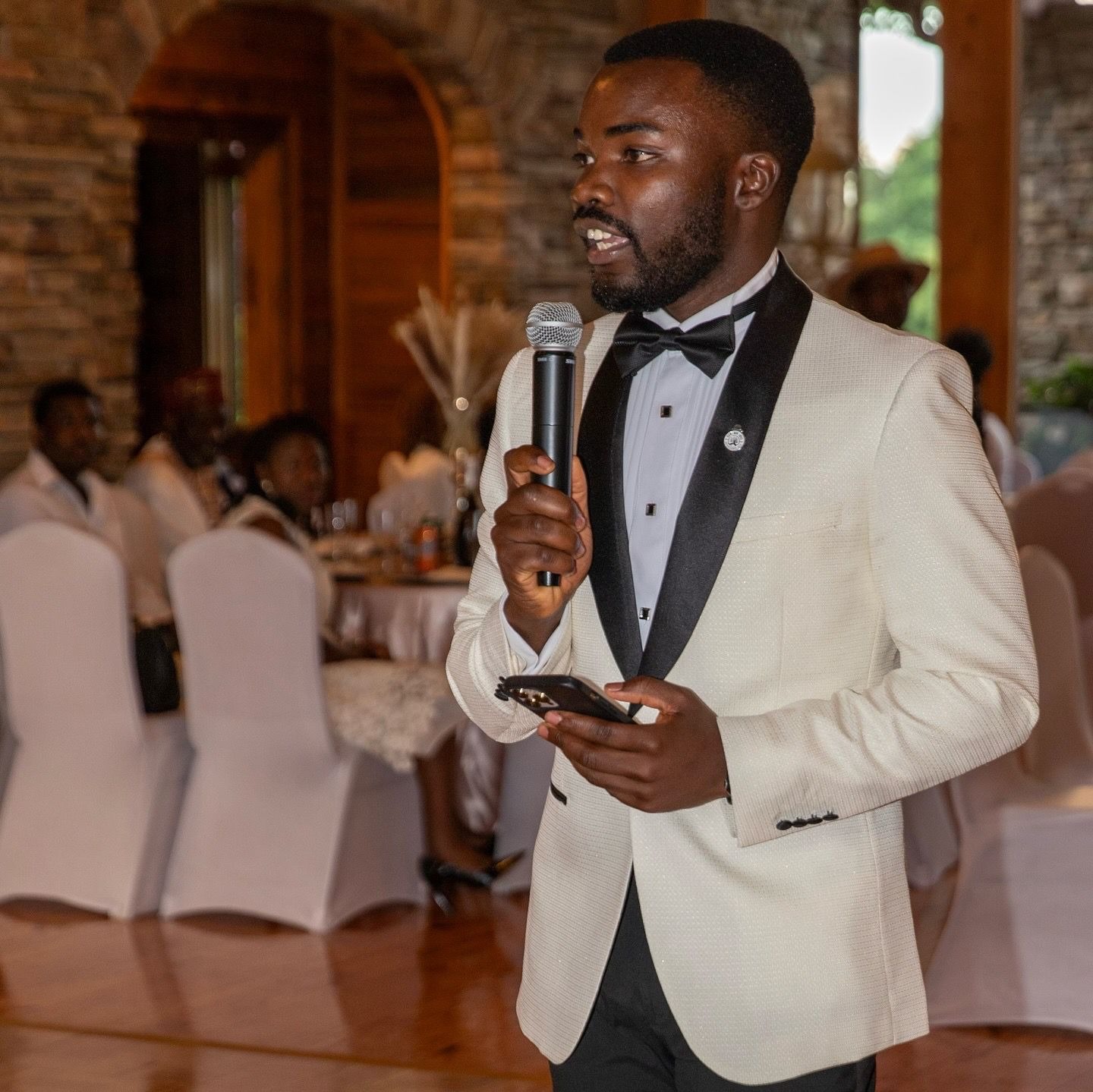Professional wedding MC hosting Atlanta reception dance floor moment